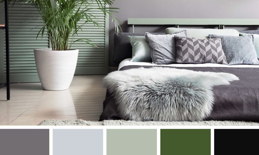 Palette colore per la camera sui toni del verde